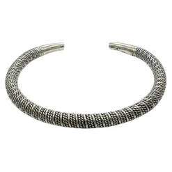 Armring Swirl Oxiderat Silver