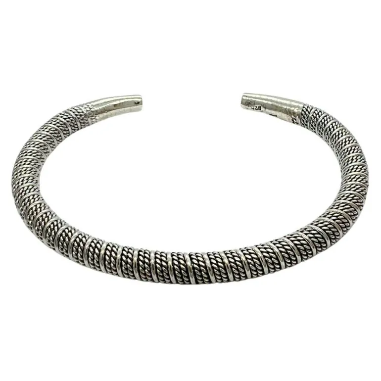 Armring Swirl Oxiderat Silver