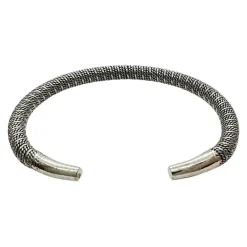 Armring Swirl Oxiderat Silver
