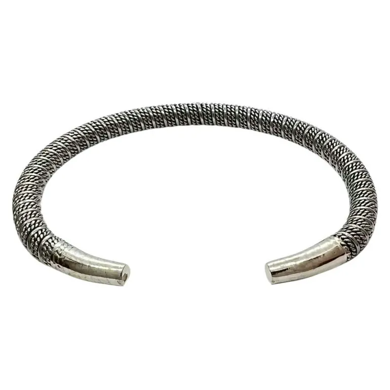 Armring Swirl Oxiderat Silver