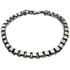 Boxlänk Armband Oxiderat Silver - 4,75 mm