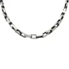 Boxlänk Halsband Oxiderat Silver - 3,5 mm