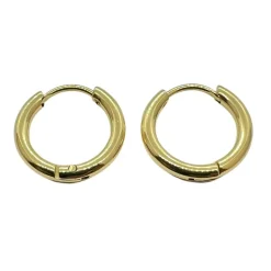 Classic Hoops Förgyllt Stål - 2 mm