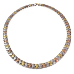 Collier Trefärgat Stål