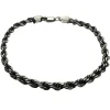 Cordellänk Oxiderat Silver 4,5 mm - Armband