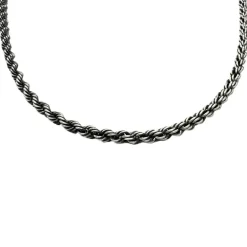 Cordellänk Oxiderat Silver 3,5 mm - Halsband