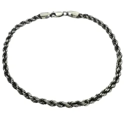 Cordellänk Oxiderat Silver 3,5 mm - Armband