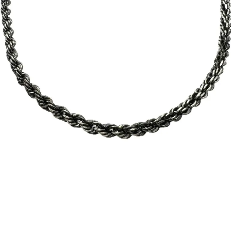 Cordellänk Oxiderat Silver 4,5 mm - Halsband