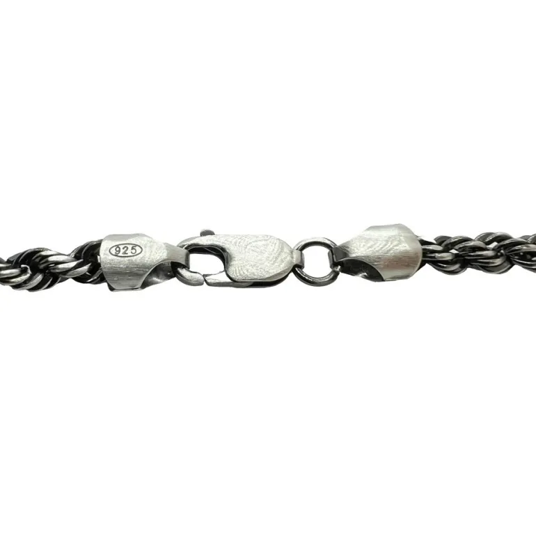 Cordellänk Oxiderat Silver 4,5 mm - Armband