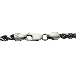 Cordellänk Oxiderat Silver 4,5 mm - Halsband
