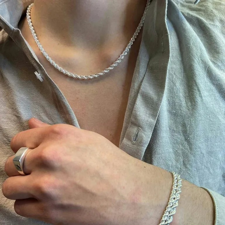 Cordellänk Silver 4,5 mm - Halsband