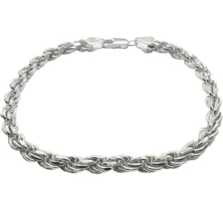 Cordellänk Silver Armband - 5 mm