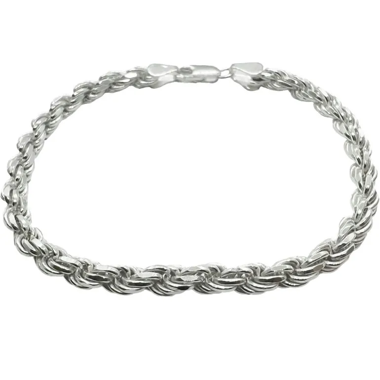 Cordellänk Silver Armband - 5 mm