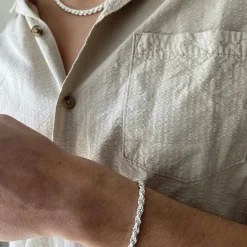 Cordellänk Silver Armband - 5 mm