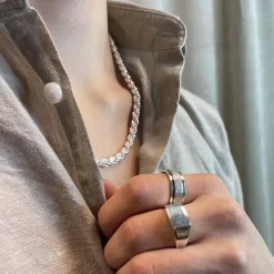 Cordellänk Silver Halsband - 5 mm