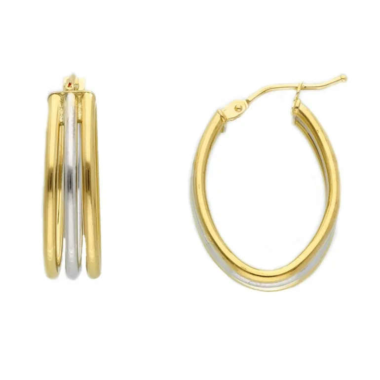 Creoler Bicolore 18K Guld - 16 x 22 mm
