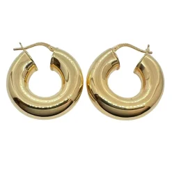Creoler Chunky Förgyllt Silver - 8x25 mm