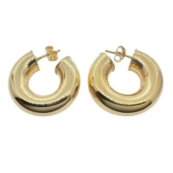 Creoler Chunky Förgyllt Silver - 8x25 mm