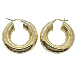 Creoler Chunky Förgyllt Silver - 8x30 mm
