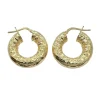 Creoler Chunky Hammered Förgyllt Silver - 6x23 mm