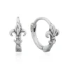 Creoler Fleur de Lis Oxiderat Silver