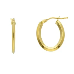 Creoler 18K Guld - 10 x 15 mm