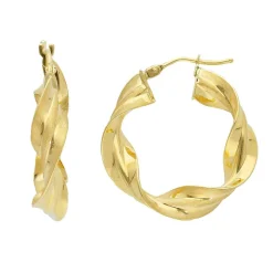 Creoler 18K Guld - 24 x 6 mm