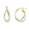 Creoler 18K Vitguld/Guld - 10 x 15 mm