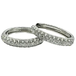 Creoler Pavée Diamonds Vitguld 0,88ct