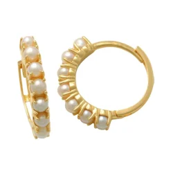 Creoler Pearls 18K guld - 17,6 x 3 mm
