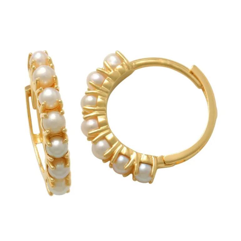 Creoler Pearls 18K guld - 17,6 x 3 mm