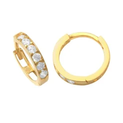 Creoler Sparkling 18K Guld - 9,4 x 1,8 mm