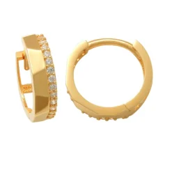 Creoler Sparkling 18K Guld - 12,2 x 3,2 mm
