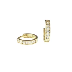 Creoler Sparkling 18K Guld - 10,1 x 2,1 mm