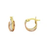 Creoler Tricolore 18K Guld - 5x11 mm