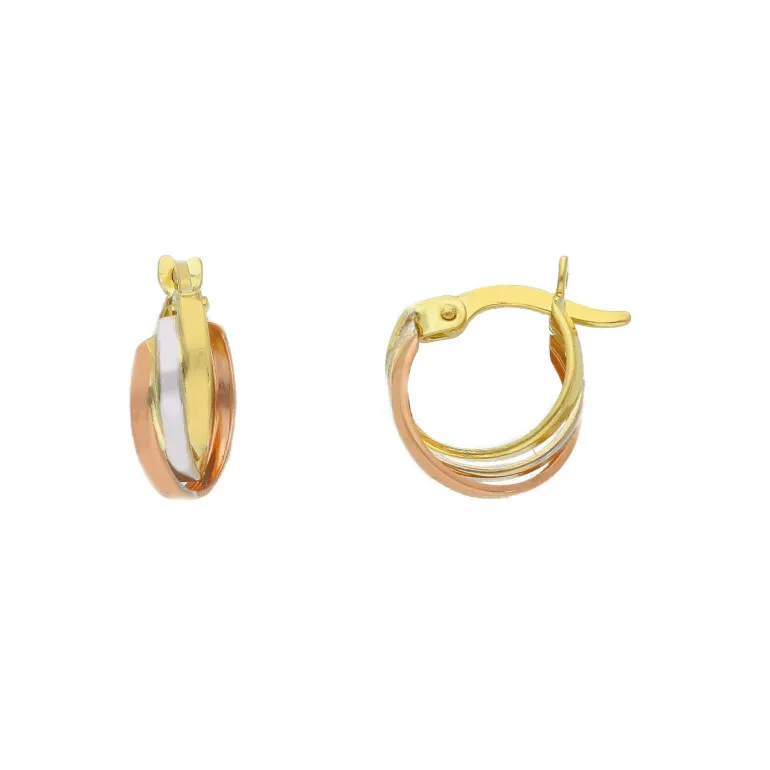 Creoler Tricolore 18K Guld - 5x11 mm