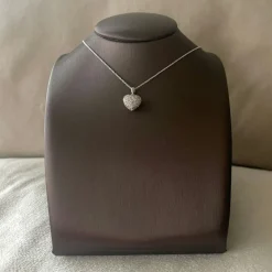 Diamanthänge Heart Vitguld 18K - 10 mm