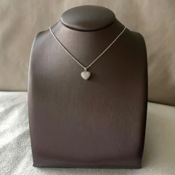 Diamanthänge Heart Vitguld 18K - 8 mm