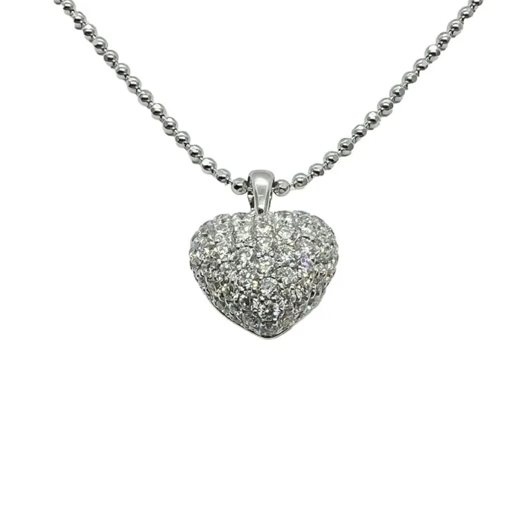 Diamanthänge Heart Vitguld 18K - 12 mm