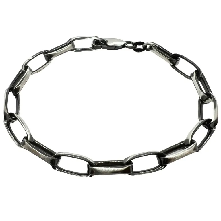 Fantasiankar Armband Oxiderat Silver - 6 mm