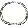 Figarolänk / Marinalänk Armband Oxiderat Silver - 5,6 mm