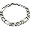 Figarolänk / Marinalänk Armband Oxiderat Silver - 8,7 mm