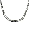 Figarolänk / Marinalänk Halsband Oxiderat Silver - 5,6 mm
