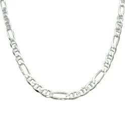 Figarolänk / Marinalänk Halsband Silver - 5,6 mm