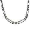 Figarolänk / Marinalänk Halsband Oxiderat Silver - 7,5 mm