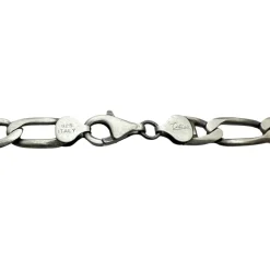 Figarolänk / Marinalänk Halsband Oxiderat Silver - 8,7 mm