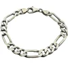 Figarolänk Armband Oxiderat Silver - 7,5 mm