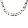 Figarolänk Halsband Oxiderat Silver - 9,5 mm