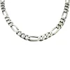 Figarolänk Halsband Oxiderat Silver - 7,5 mm