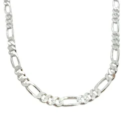 Figarolänk Halsband Silver - 7,5 mm